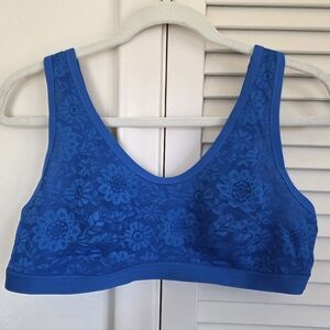 Aerie Blue Floral Lace Bralette